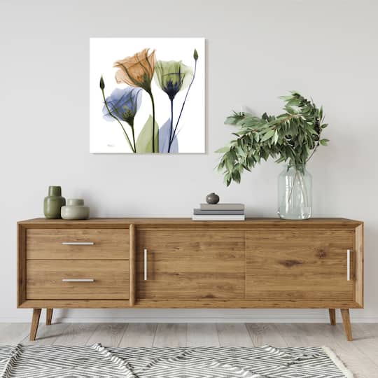 Empire Art Direct 24" x 24" Gentian Buddies Frameless Free Floating Printed Tempered Glass Wall Art